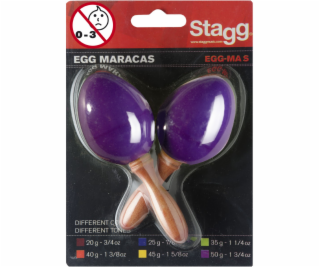 Stagg EGG-MA S/PP, pár vajíček, krátká rukojeť, purpurové