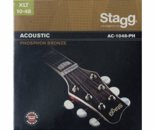 Stagg AC-1048-PH, sada strun pro akustickou kytaru, extra...