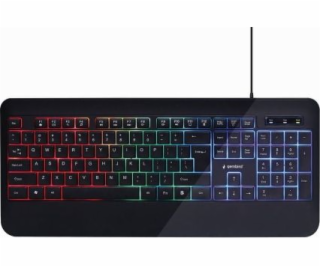 Gembird KB-UML-03 Slim multimedia keyboard with RGB backl...