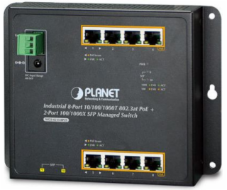 Planét WGS-5225-8P2S plochý L3 switch, 8x1Gb, 2x2.5Gb SFP...