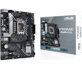 ASUS PRIME B660-K D4, 1700, Intel B660, 2xDDR4, mATX