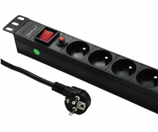 Qoltec 53995 Overvoltage power strip pre RACK 19 with CB ...