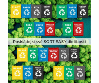 Taška na tříděný odpad SORT EASY PLASTIC, 30x30x40cm, 36l...