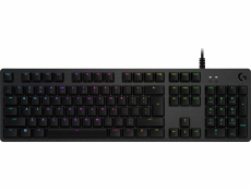 Logitech herní klávesnice G512 LIGHTSYNC RGB/ mechanická/ GX Red/ USB/ US layout/ Carbon