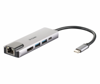 D-Link DUB-M520 5-in-1 USB-C Hub with HDMI/Ethernet and P...