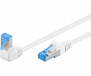 Patchkabel Cat.6a S/FTP (PiMF), 1x 90° gewinkelt