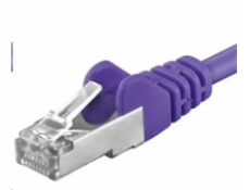 PREMIUMCORD Patch kabel CAT6a S-FTP, RJ45-RJ45, AWG 26/7 10m fialová