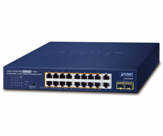 PLANET 16-Port 10/100/1000T 802.3at Unmanaged Gigabit Eth...