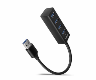 AXAGON HUE-M1A, 4x USB 3.2 Gen 1 MINI hub, kovový, kabel ...