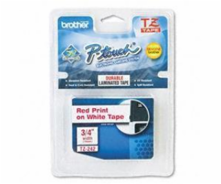 Brother labelling tape TZ-242 white/red 18 mm