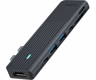 Rapoo USB-C Multiport Adapter 7-in-2, grey