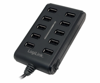 LogiLink 10portový USB 2.0 HUB s vypínačom ON/OFF UA0125