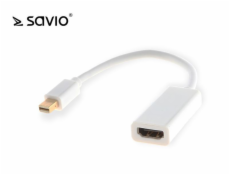 Savio CL-57 video cable adapter 0.2 m Mini DisplayPort HDMI Type A (Standard) White