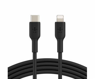 PVC USB-C to Lightning 1m čierny kábel