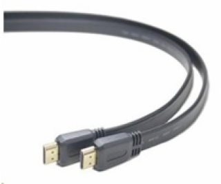 PREMIUMCORD HDMI High Speed + Ethernet plochý kabel, zlac...