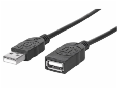 MANHATTAN Kabel USB 2.0 prodlužovací  A Male / A Female 1,8m černý