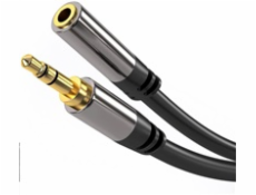 PREMIUMCORD prodlužovací kabel, Jack 3.5mm - Jack 3.5mm M/F 3m