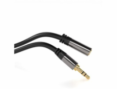 PREMIUMCORD prodlužovací kabel, Jack 3.5mm - Jack 3.5mm M/F 5m