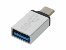 PREMIUMCORD Adaptér USB 3.1 C/male - USB 3.0 A/female, stříbrný, OTG