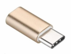 PREMIUMCORD Adaptér USB 3.1 C/male - USB 2.0 Micro-B/female, zlatý