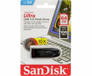 SanDisk Flash Disk 64GB Ultra, USB 3.0, černá