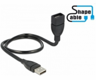 Kabel USB Delock USB-A - USB-A 0.5 m Czarny (83499)