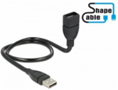 Kabel USB Delock USB-A - USB-A 0.5 m Czarny (83499)