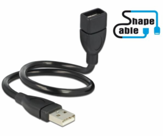 Kabel USB Delock USB-A - USB-A 0.35 m Czarny (83498)