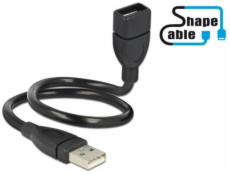 Kabel USB Delock USB-A - USB-A 0.35 m Czarny (83498)