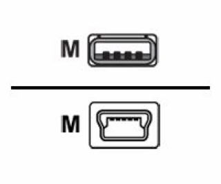 Console Cable 6 Feet with USB Type A and mini-B Connectors