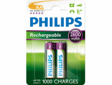 Philips dobíjecí baterie AA 2600mAh, NiMH - 2ks