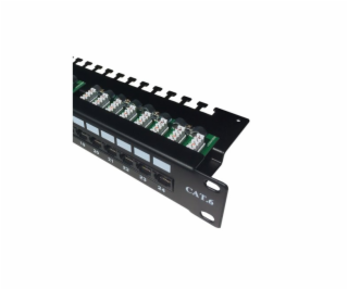 DATACOM Patch panel 19  UTP 24 port CAT6 LSA 1U BK (3x8p)...