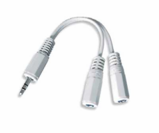 Kabel GEMBIRD rozdvojka jack 3,5mm na 2x3,5mm M/F, 10cm, ...