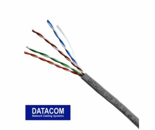 DATACOM UTP drát CAT5E PVC,Eca 50m šedý - metráž