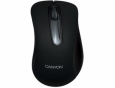 CANYON bezdrátová USB myš s 3 tlacítky, 1200 dpi, cerná