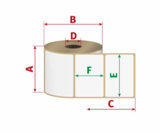 Etikety 102mm x 50mm, termo, D40/750ks, perforace