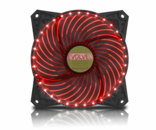 EVOLVEO 12L2RD ventilátor 120mm, 33 LED, červený, 3pin