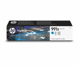 HP 991X Azurová originální kazeta PageWide s vysokou výtě...