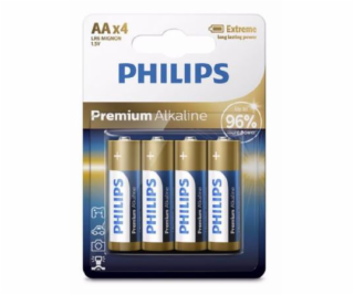 Philips baterie 4x AA (1,5V), řada Premium Alkaline