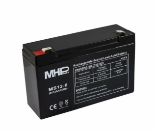 Baterie MHPower MS12-6 VRLA AGM 6V / 12Ah 