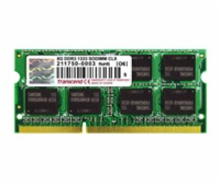 Transcend paměť 8GB DDR3 SO-DIMM 1333Mhz CL9 2Rx8