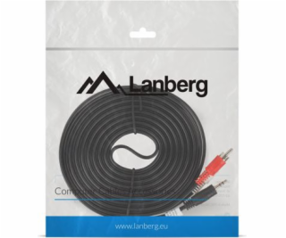 Lanberg Jack 3,5mm - RCA (Cinch) x2 kabel 5m černý (CA-MJ...