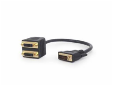 Gembird adaptér - splitter DVI-D (M) na 2 x dual DVI (F), kabel, 0.3 m, černý