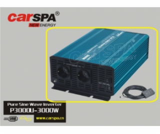 Napěťový měnič Carspa P3000U-24 24V/230V+USB 3000W, čistá...