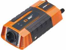 Měnič napětí Carspa PID600 12V/230V+2xUSB 600W, modifikovaná sinus, digitální display