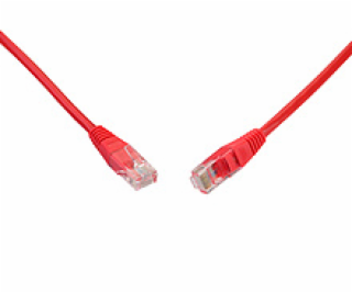 Patch kabel CAT5E UTP PVC 0,5m červený non-snag-proof C5E...