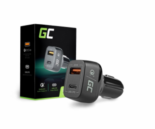 GREENCELL CAD33 Car Charger USB-C Power Delivery + USB Qu...