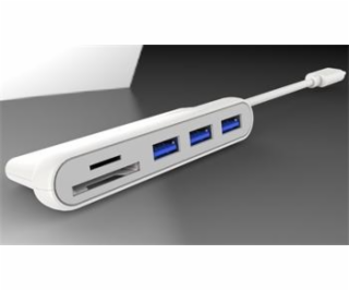 PremiumCord 5G SuperSpeed USB3.1 Typ-C hub 3x USB3.0 + čt...