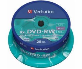 VERBATIM DVD-RW(25-pack)Spindle/4x/4.7GB