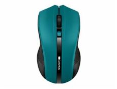 CANYON myš optická bezdrátová CMSW05, nastavitelné rozlišení 800/1200/1600 dpi, 4 tl, USB reciever, zelená